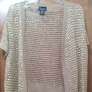 Gold sequin cardigan